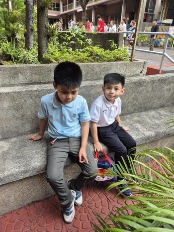 Kuya Miguel & Rafa at School of St. Anthony