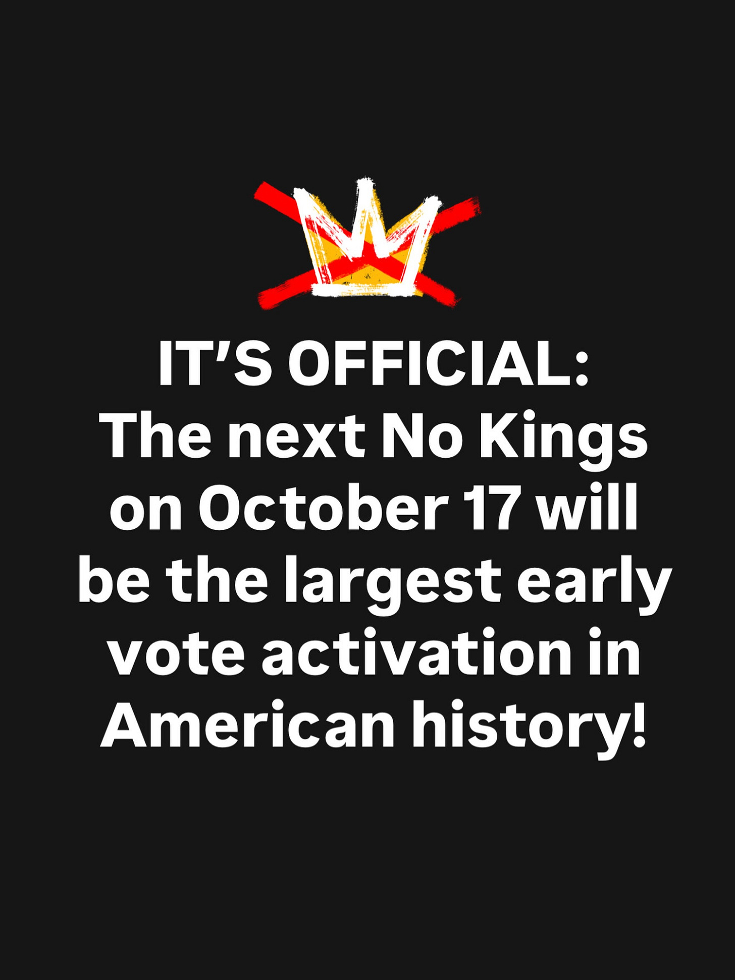 Find or host an event using the link in our bio. #NoKings ❌👑 Find or host an event using the link in our bio. #NoKings ❌👑