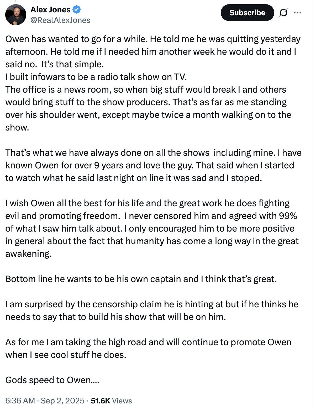 Owen Shroyer Announces Departure from Infowars, Plans New Independent