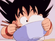 Goku Eating Rice GIFs | Tenor
