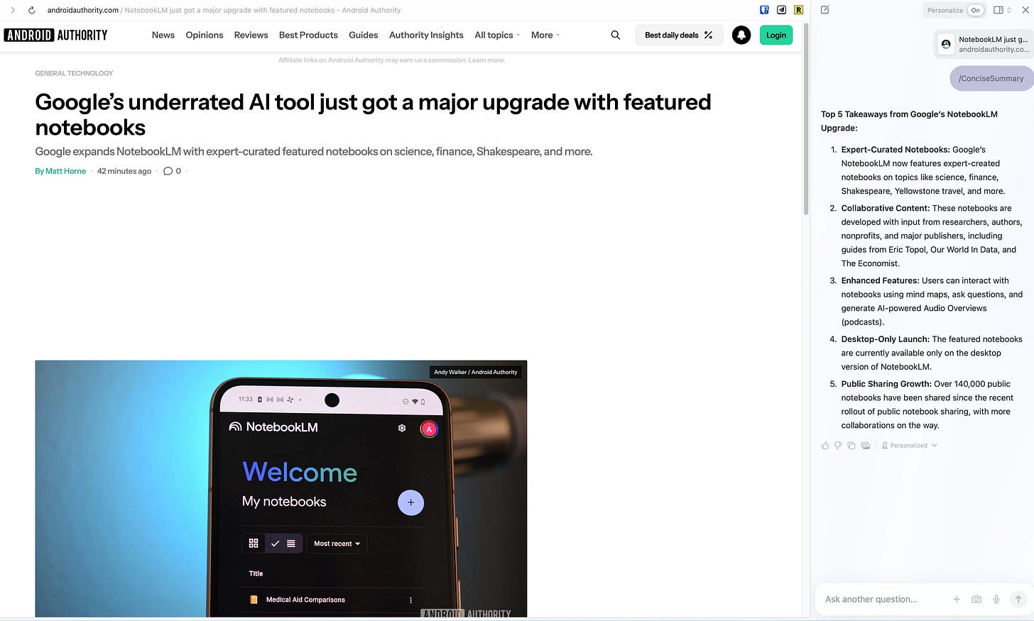 Dia saved skill for concise summary