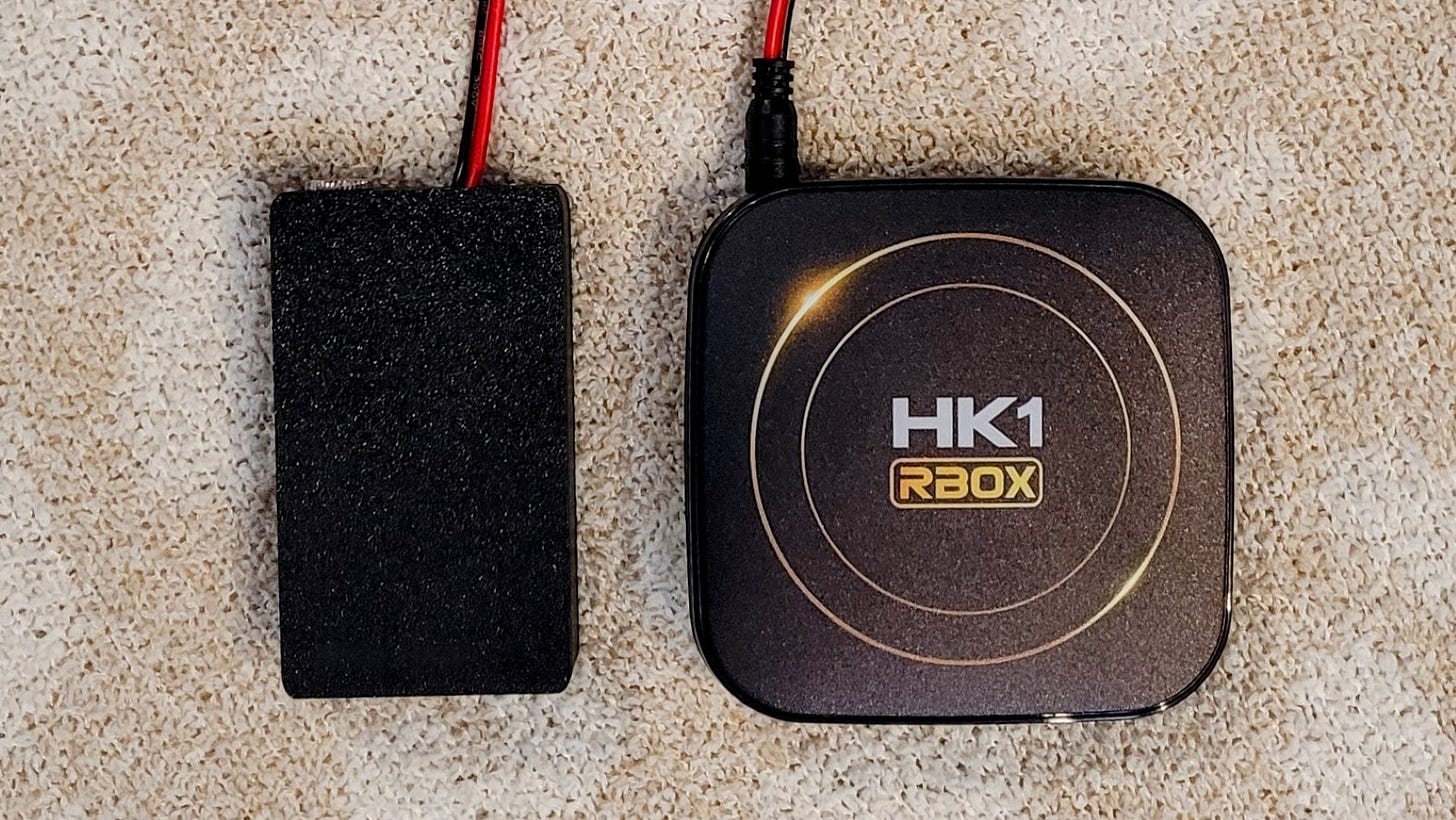 N0LSR backup battery and HK1 RBOX running HamClock