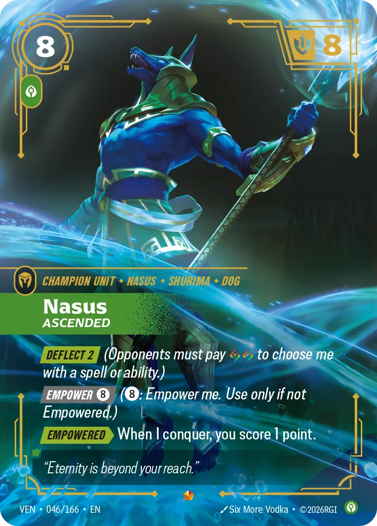 VEN-046 Nasus - Ascended Card - Riftbound TCG VEN-046 Nasus - Ascended Card - Riftbound TCG