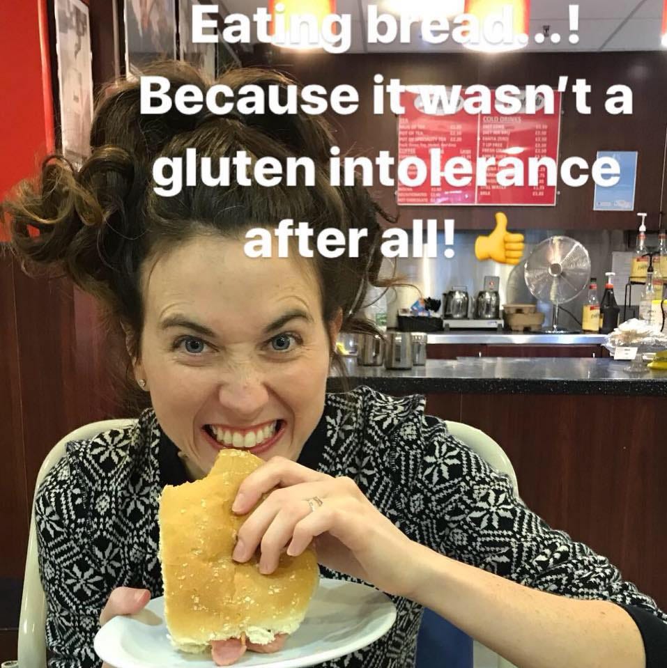 Liv eating bread