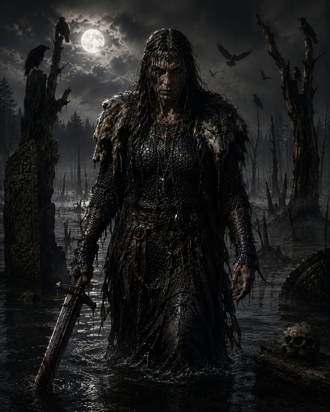 OK, this is more like Iomedae having a really bad day than Grendel's Mum, but it's too cool not to use, and it does have a sort of Anglo-Saxon swamp doom vibe. OK, this is more like Iomedae having a really bad day than Grendel's Mum, but it's too cool not to use, and it does have a sort of Anglo-Saxon swamp doom vibe.