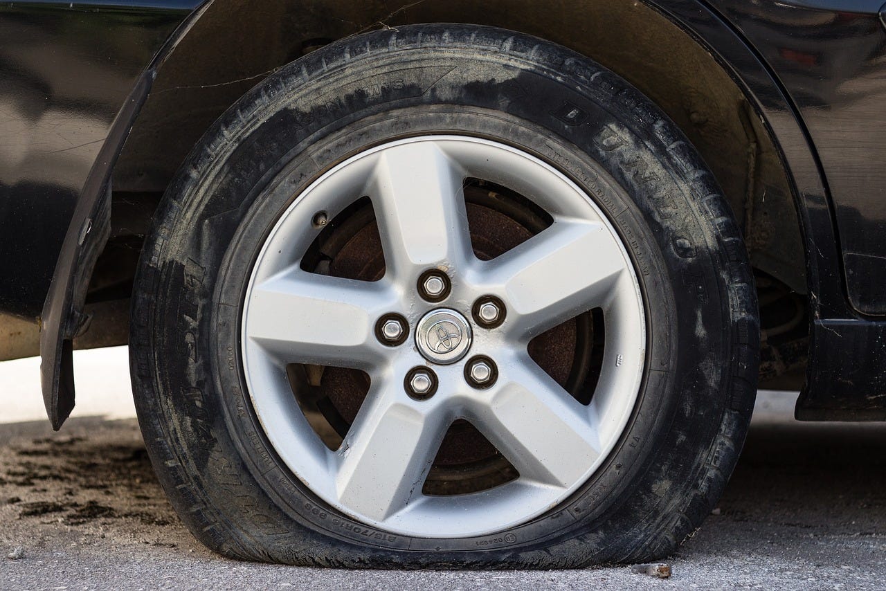 Flat tyre