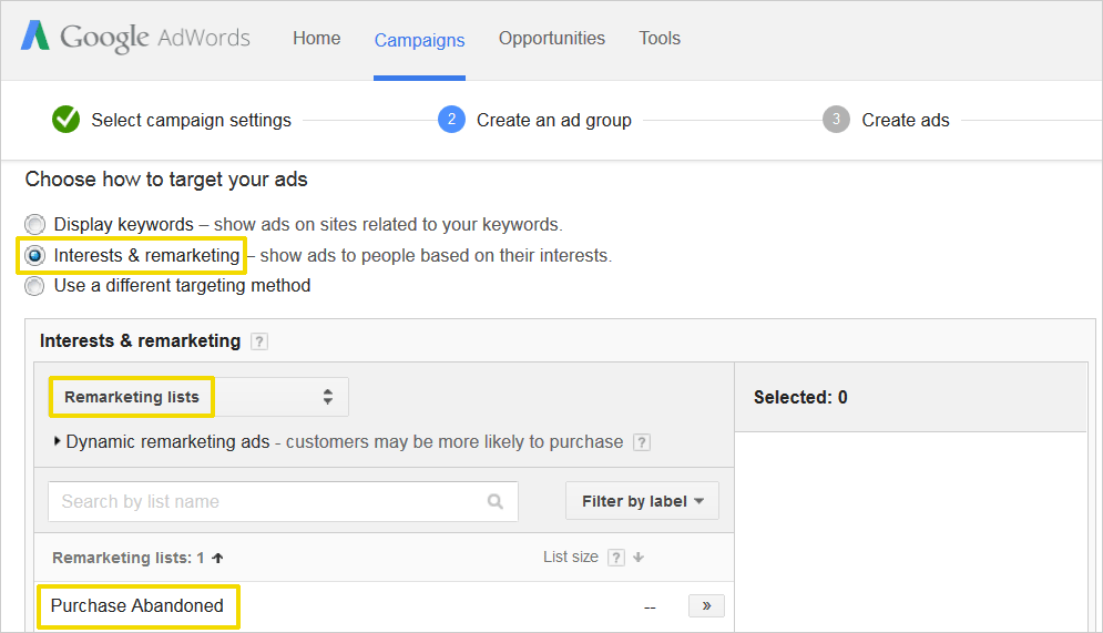 AdWords campaign