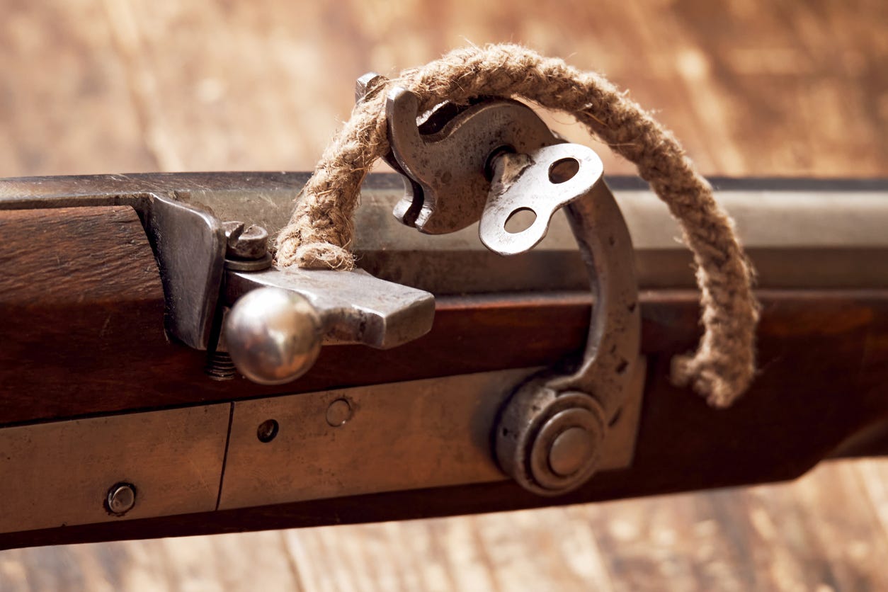 Matchlock musket firing mechanism Matchlock musket firing mechanism