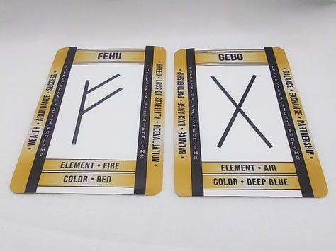 Gold Rune Cards by Wayuką́