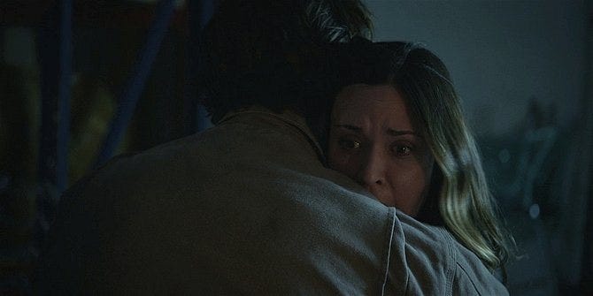 Walker Jared Padalecki comforting Geri after her meltdown 109. Walker Jared Padalecki comforting Geri after her meltdown 109.