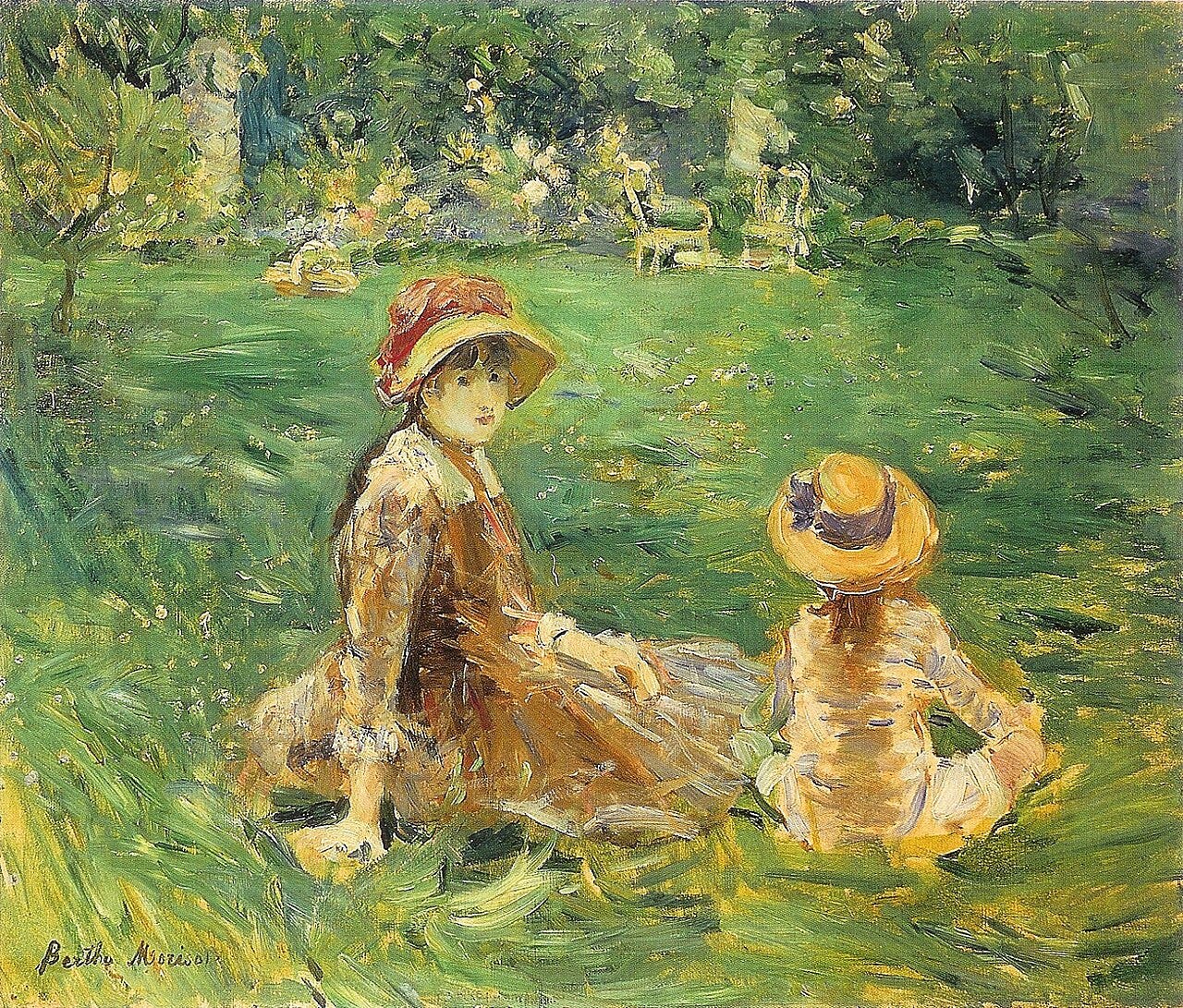 Berthe Morisot, In the Garden at Maurecourt, about 1884 Berthe Morisot, In the Garden at Maurecourt, about 1884