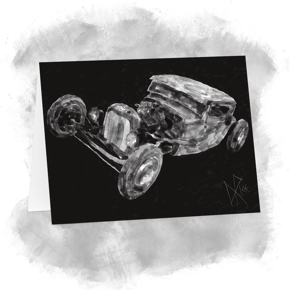 Ghost cars will forever ride the highways and byways. Sketch art by Don Rice. Ghost cars will forever ride the highways and byways. Sketch art by Don Rice.