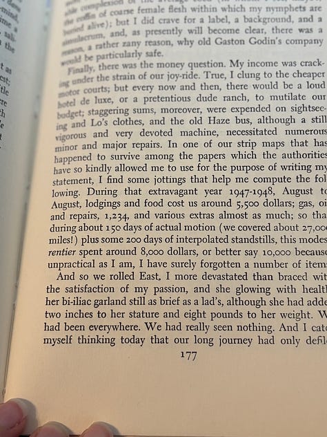 a gallery of Vladimir Nabokov's 1955 edition of Lolita