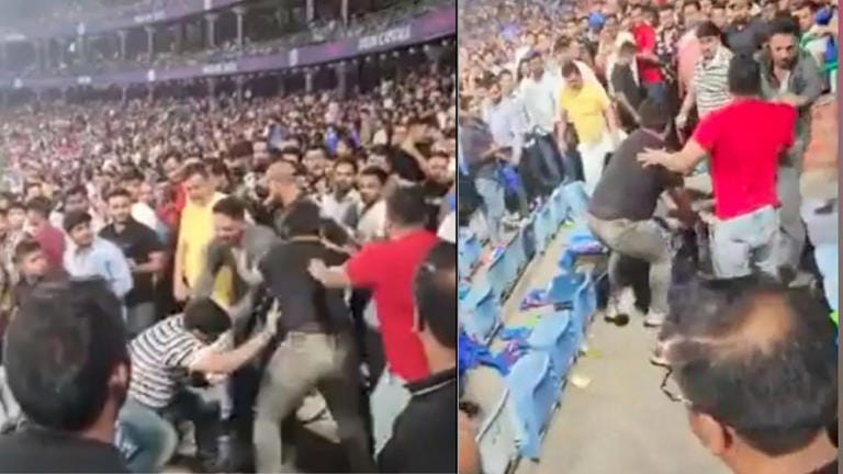 IPL 2023: Ugly brawl breaks out between fans in Delhi during DC vs SRH match; video surfaces IPL 2023: Ugly brawl breaks out between fans in Delhi during DC vs SRH match; video surfaces