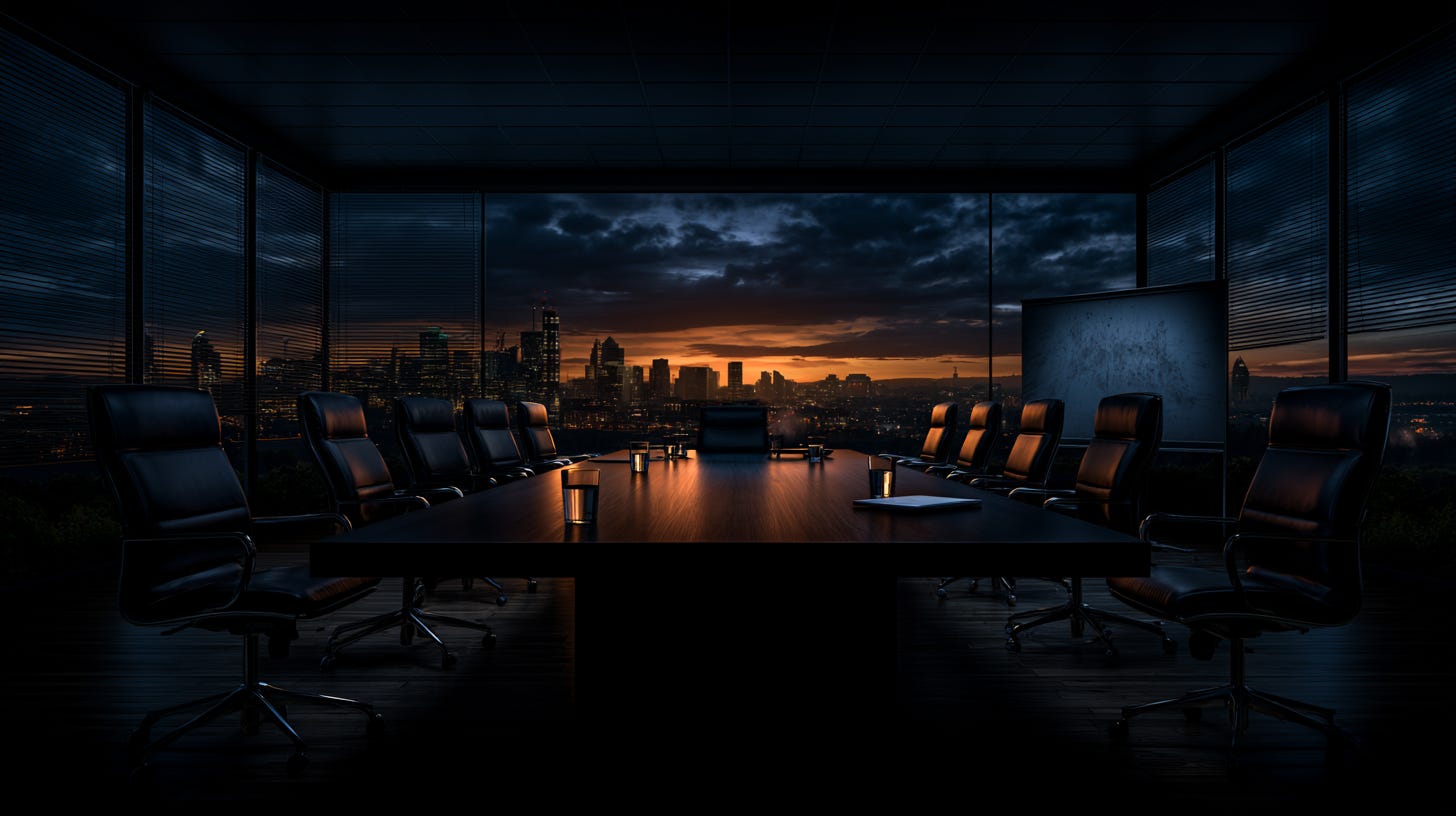 empty corporate meeting room after a meeting empty corporate meeting room after a meeting