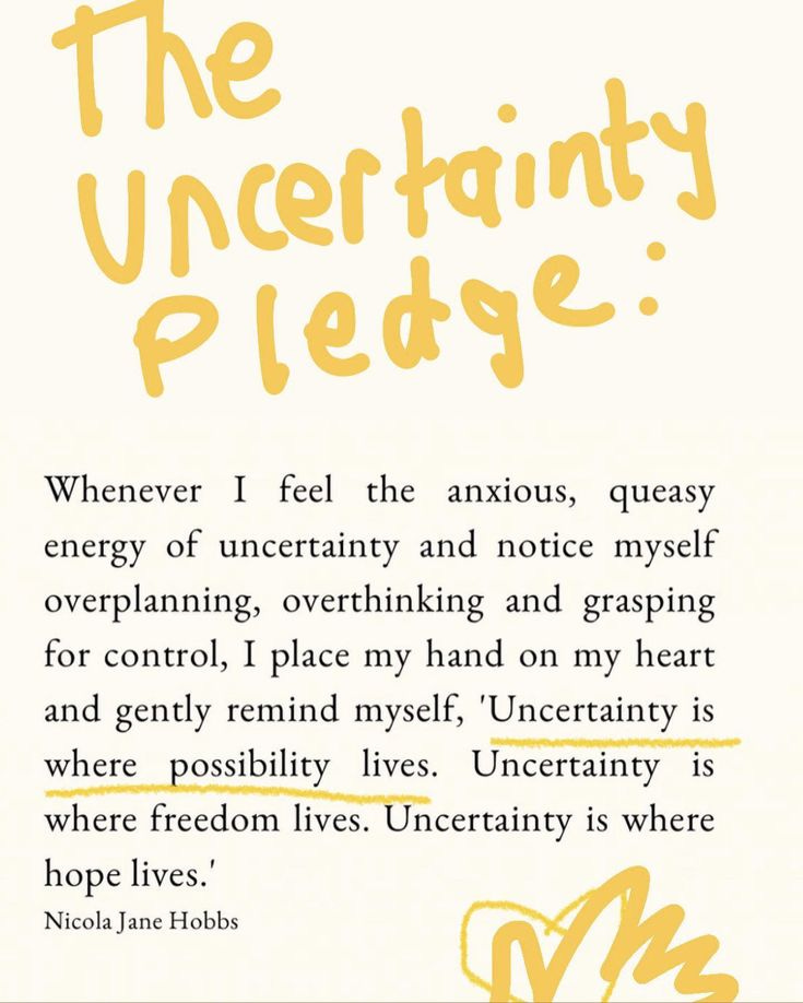 This may contain: an orange and yellow sign that says the unertainty plaege on it