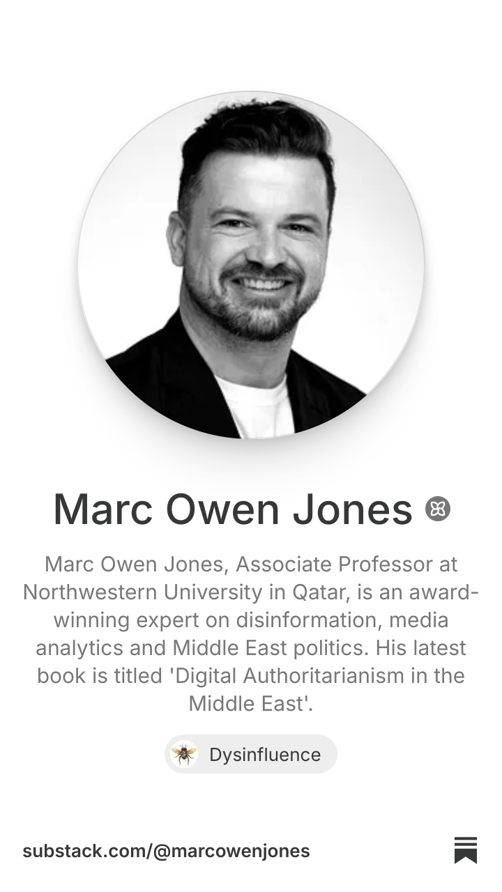 Marc Owen Jones | Substack