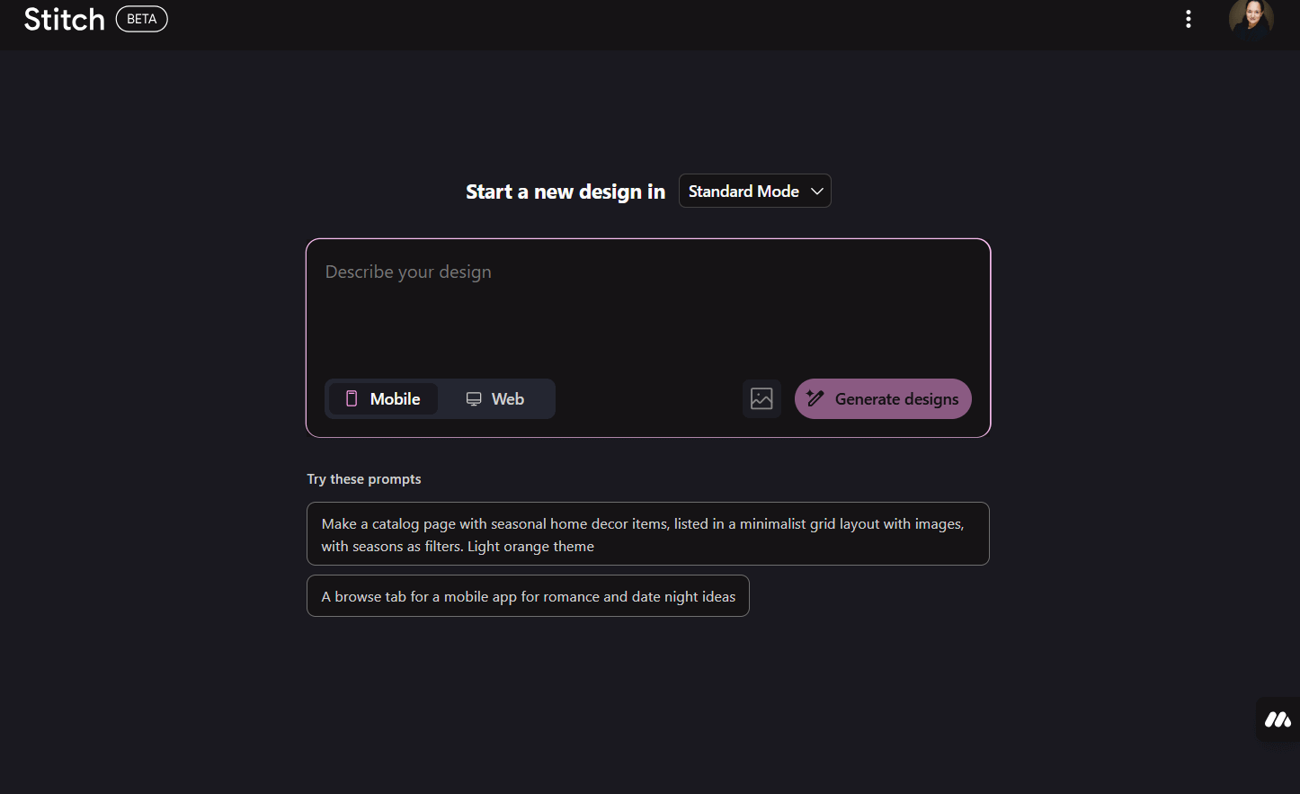 Google Stitch Example Design with Google Stitch - From idea to app