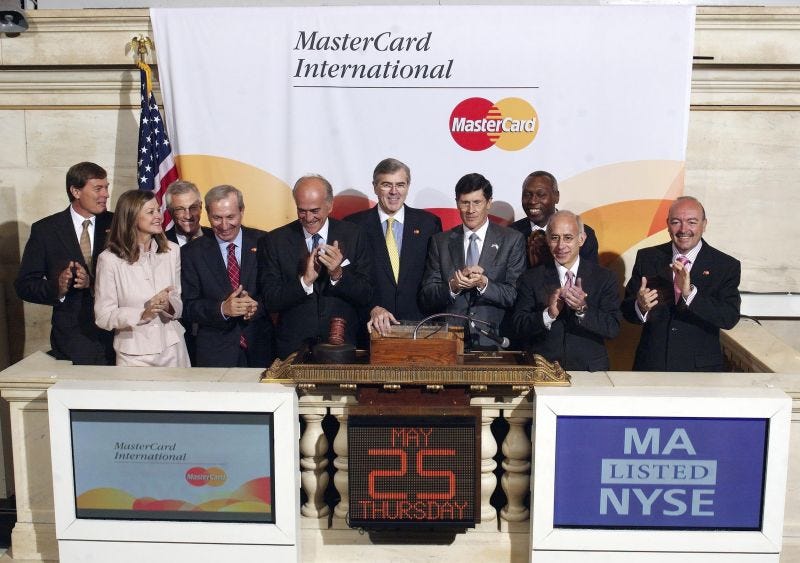 Twenty years after Mastercard 's IPO, I keep coming back to one of the most  intentional decisions made at that moment—not only to create value for  shareholders, but to establish a broader