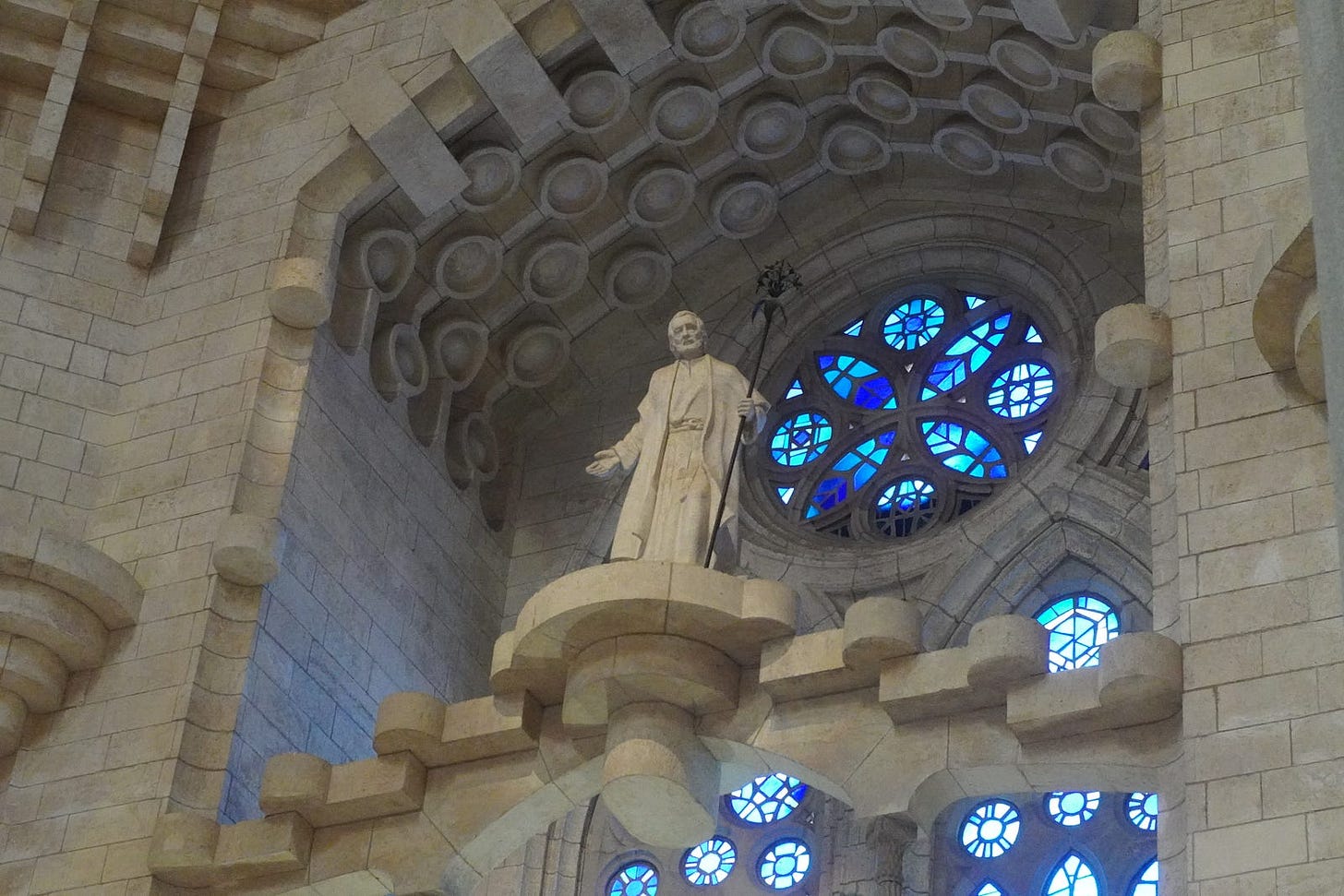 The statue of Sant Josep, in the Crypt of La Sagrada Família