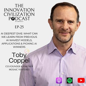 #25- Toby Coppel (Partner at Mosaic Ventures)- AI Deepest Dive: What Can We Learn From Previous AI Waves? Models, Applications & Picking AI winners