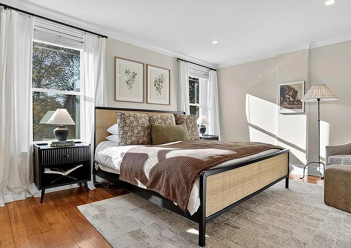 Rear patio and primary bedroom