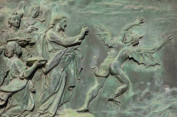 detail of elaborate bronze door on duomo in pisa - jesus excocises demons stock pictures, royalty-free photos & images