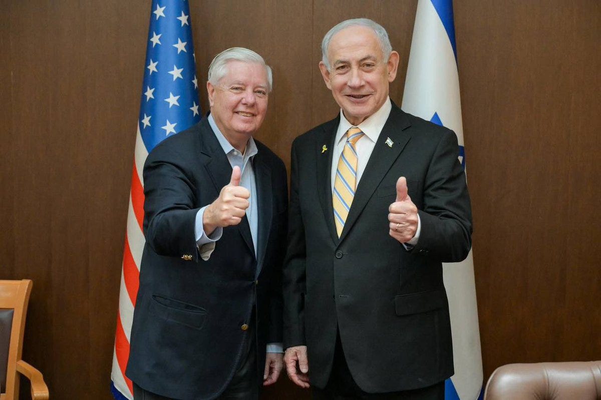 Israeli Prime Minister Benjamin Netanyahu @IsraeliPM met with U.S. Senator Lindsey  Graham @LindseyGrahamSC in Israel.