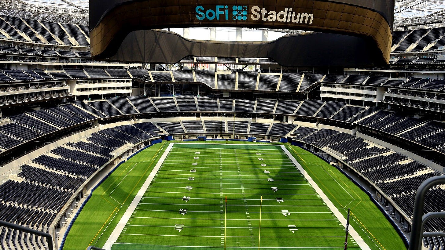 SoFi Stadium, home of Super Bowl LXI. Image: Thank You (21 Millions+) views via Wikimedia Commons SoFi Stadium, home of Super Bowl LXI. Image: Thank You (21 Millions+) views via Wikimedia Commons
