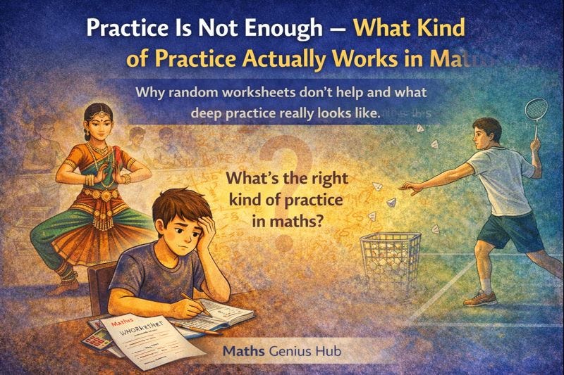 Why Practice Works Practice Is Not Enough. What Kind of Practice Actually Works in Maths?
