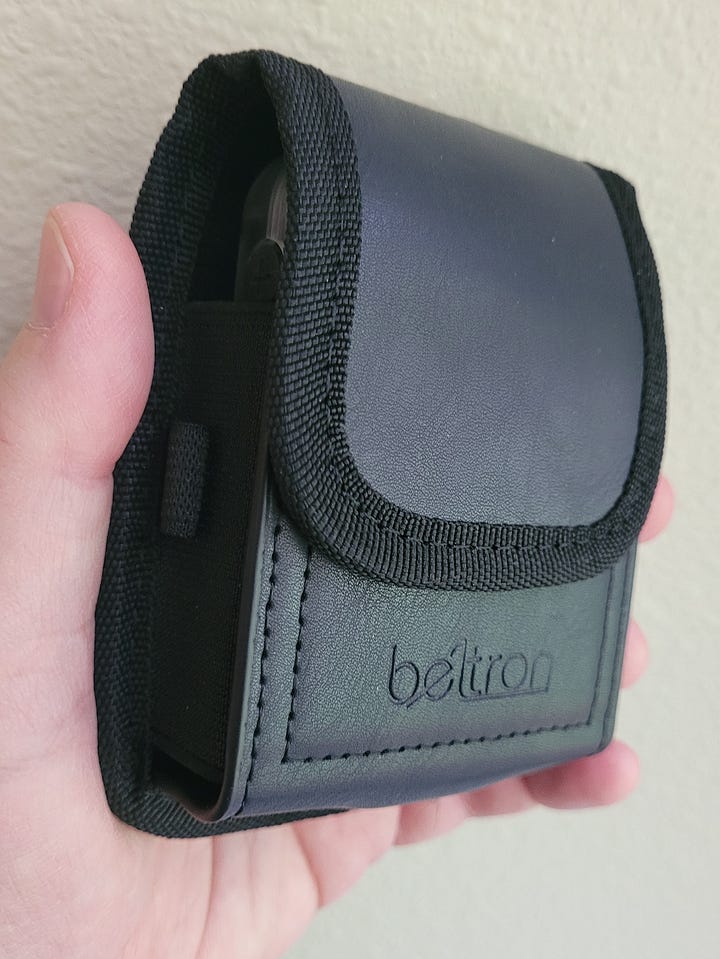 Leather belt case for m1ke transceiver