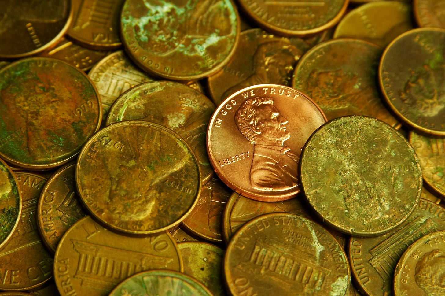 A pile of pennies. Get it? Small change? OK, I'll show myself out...