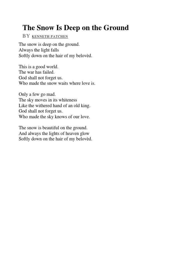 The Snow Is Deep On The Ground | PDF