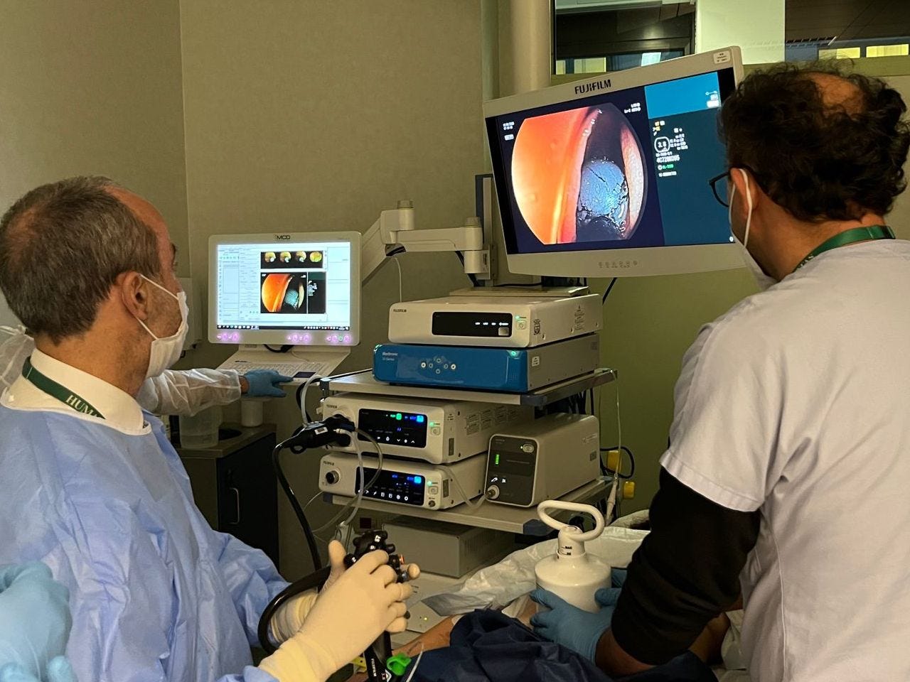 Prof. Alessandro Repici performing the procedure at Humanitas Research Hospital, Rozzano