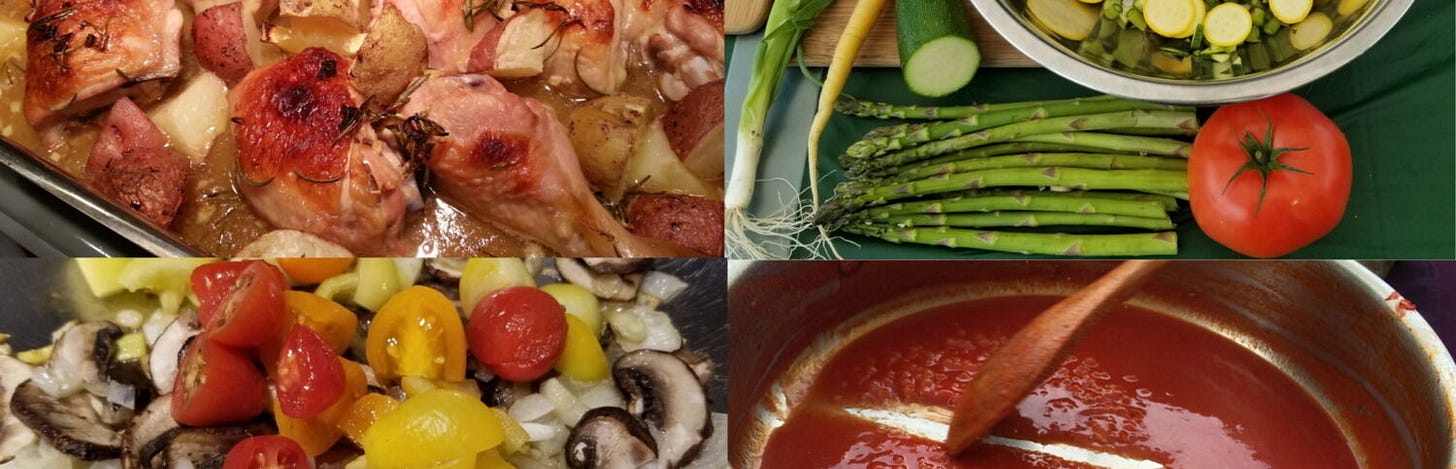 a collage of foods I created for the header of wendysfoodblog.com