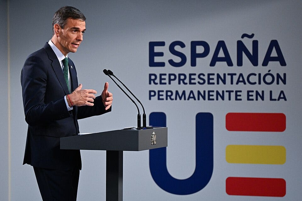Pedro Sánchez, Prime Minister of Spain, pictured at a European Council meeting. Pedro Sánchez, Prime Minister of Spain, pictured at a European Council meeting.