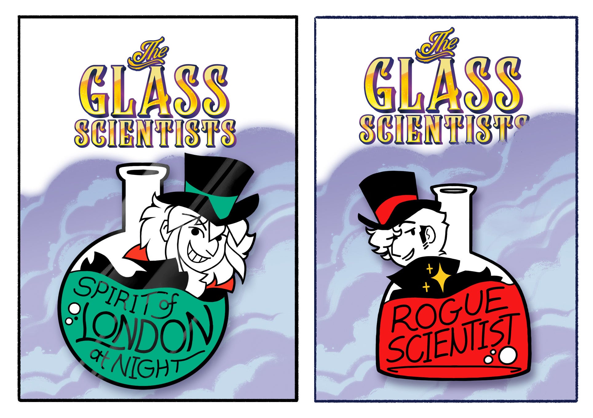 Enamel Pins Available NOW + The FINAL Glass Scientists Epilogue preview