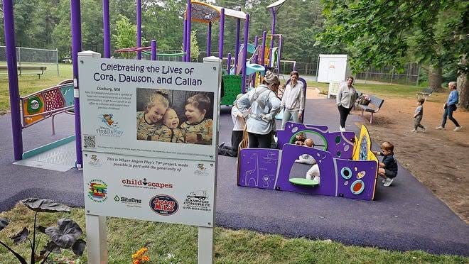Duxbury MA playground opens in honor of killed Clancy children Duxbury MA playground opens in honor of killed Clancy children