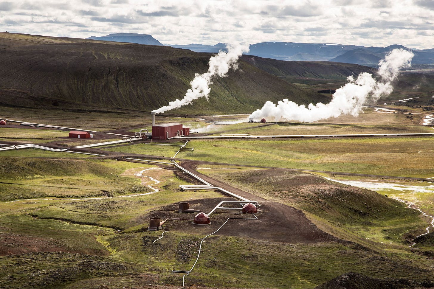 A geothermal energy plant