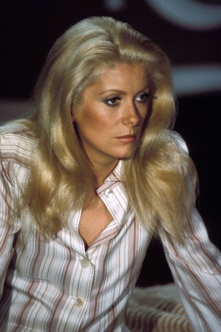 Brigitte Bardot in Le Sauvage by Jean-Paul Rappeneau wearing stripes