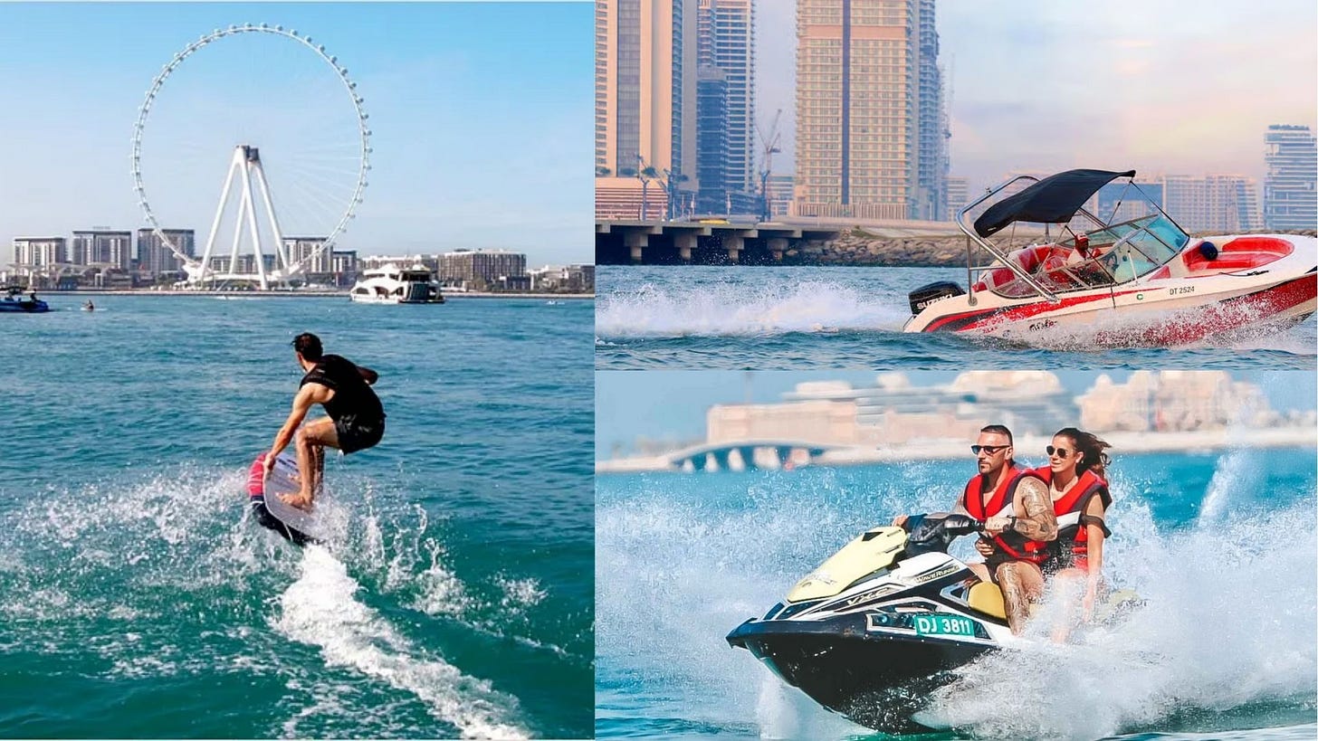 Watersports Activities in Dubai Harbour - efoilrentaldubai.com