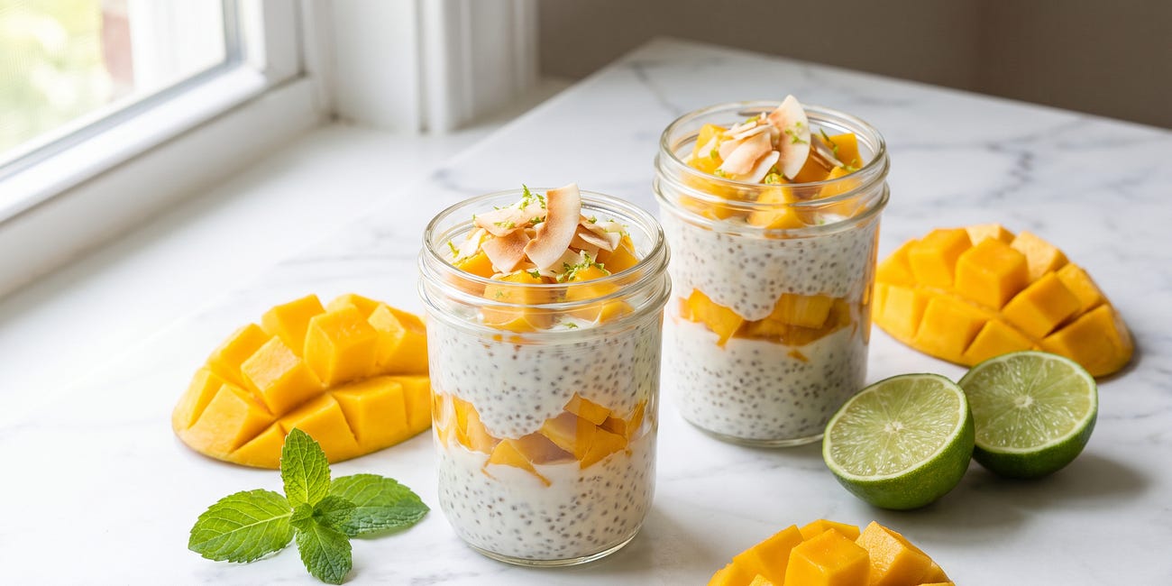 Mango Coconut Lime Chia Pudding