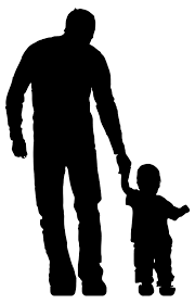 Father And Toddler Silhouette - Openclipart