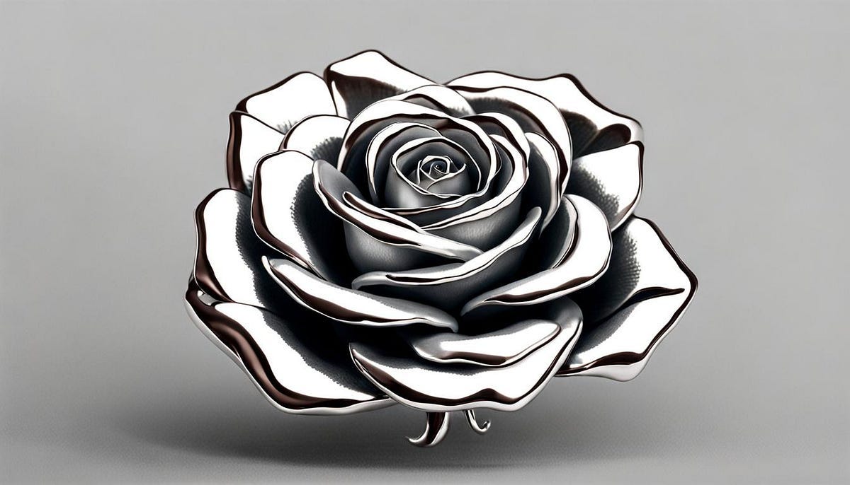Single silver rose Single silver rose