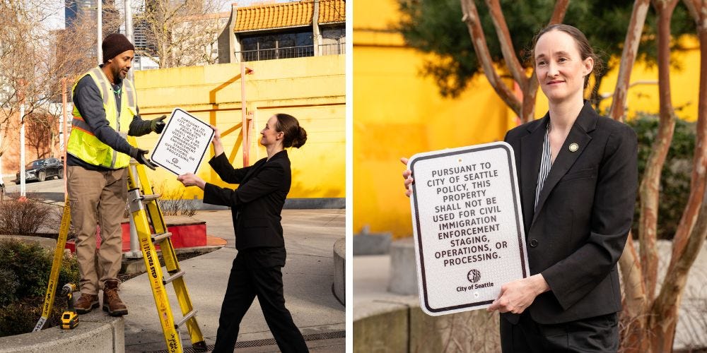 Seattle may delay transportation projects to pay for anti-ICE signs ordered by socialist Mayor Katie Wilson Seattle may delay transportation projects to pay for anti-ICE signs ordered by socialist Mayor Katie Wilson