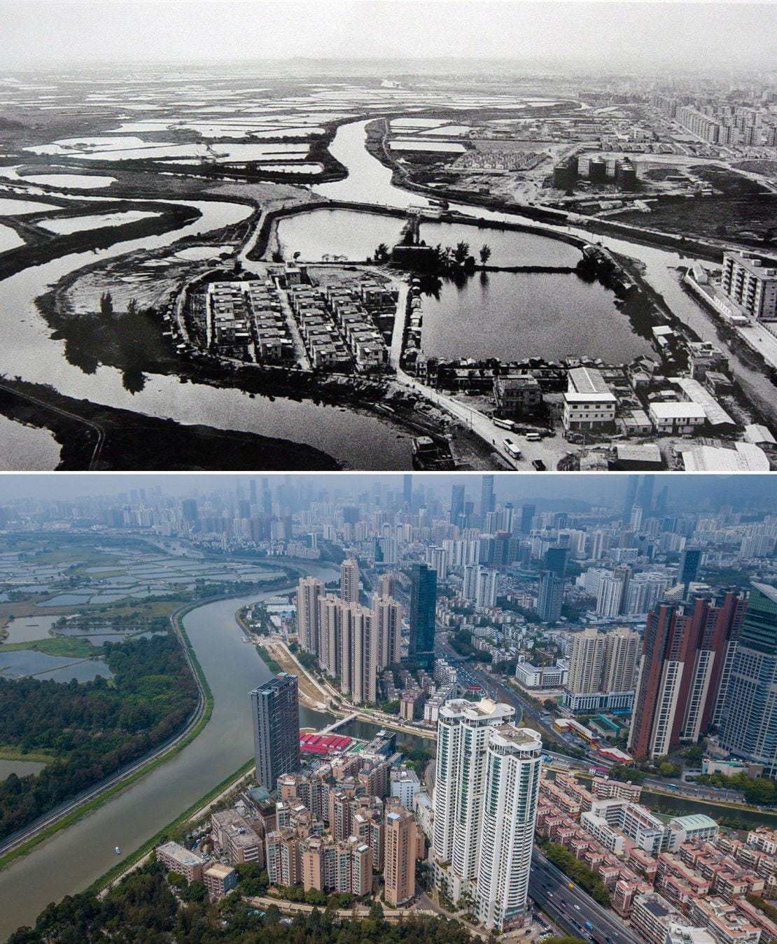 Shenzhen has undergone a rapid transformation since the 1980s. Shenzhen has undergone a rapid transformation since the 1980s.