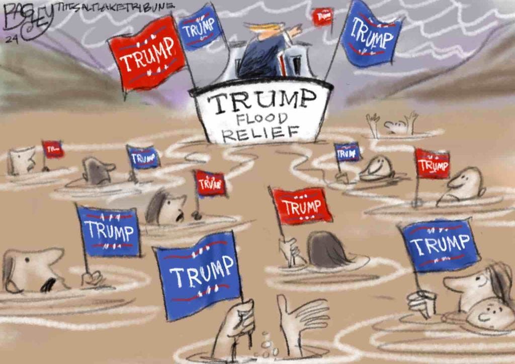 TRUMP spreads lies about FEMA