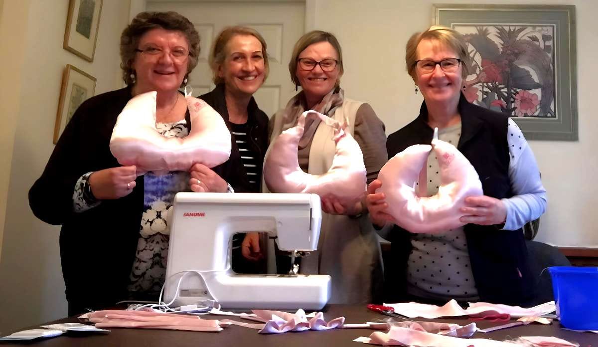 Zonta sewers making a difference with their breast care cushions