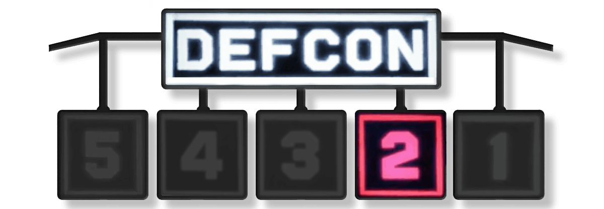 DEFCON 2 Sign (Red)