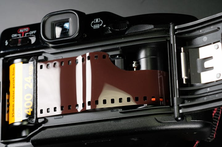 Loading film into the Canon Sureshot Tele